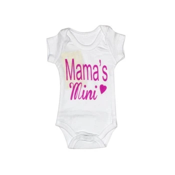 Бодик белый Mama's с коротким рукавами KidBerry 1604 Размер 50