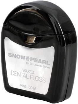 Воскова зубна нитка SNOW PEARL зі смаком М'яти 50 м (7640180540076)