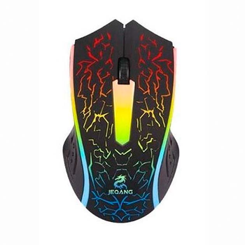 Миша дротова Jeqang JM-812 1200DPI USB 1.2M для ПК/ноутбука Led підсвічування геймерська Чорний