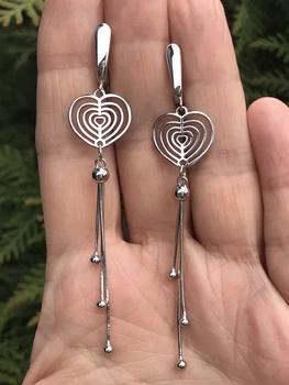 Серьги серебряные висюльки 520788