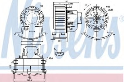 Вентилятор салона Nissens (87033)