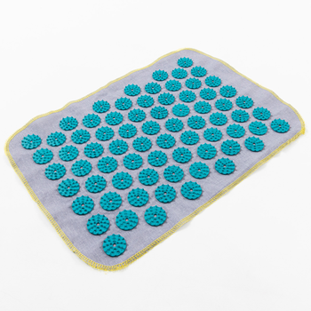 Масажний килимок Аплікатор Кузнєцова (акупунктурний голчастий масажер для спини) OSPORT Lite Mini (apl-018) Сіро-бірюзовий