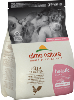 Сухой корм для щенков маленьких пород Almo Nature Holistic Dog XS-S со свежей курицей 2 кг (8001154121933)