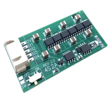Плата активной (емкостной) балансировки аккумуляторов LiFePO4/Li-ion 4s 2A