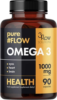 Kwasy tłuszczowe 3Flow Solution Omega 3 1000 mg 90 kapsułek (5908258401783)
