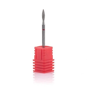 Фреза алмазна Nail Drill "Пламя" 243 023R діаметр 2,3 мм, червона