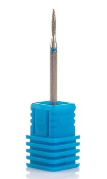Фреза алмазная Nail Drill "Пламя" 243 014B диаметр 1,4 мм, синяя