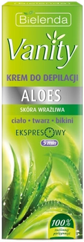 Krem do depilacji Bielenda Vanity Aloes dla skóry wrażliwej 100 ml (5904879006819)