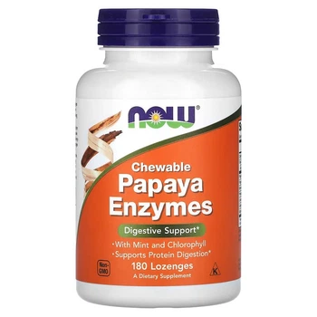 NOW Травні Ферменти Папайї Papaya Enzyme - 180 жув.цукерок (733739029706)
