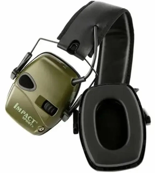 Навушники активні стрілецькі шумоподавлюючі захисні MHZ Impact Sport, хакі