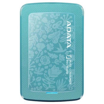 Зовнішній жорсткий диск 1Tb ADATA HC300 ECO, Green, 2.5', USB 3.2 (AHC300E-1TU31-CGN)