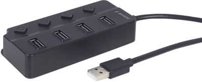 USB-хаб Gembird 4 Ports USB 2.0 Black (UHB-U2P4P-01)