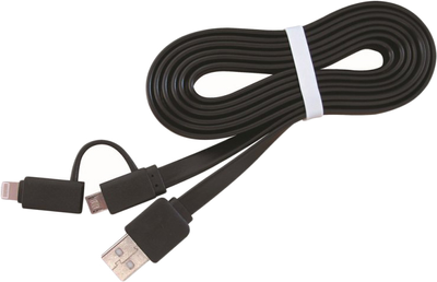 Kabel Cablexpert USB do Apple Lightning/MicroUSB 1 m Czarny (CC-USB2-AMLM2-1M)