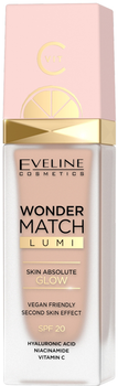 Тональна основа для обличчя Eveline Cosmetics Wonder Match Lumi 15 Natural розкішна освітлююча 30 ml (5903416043454)