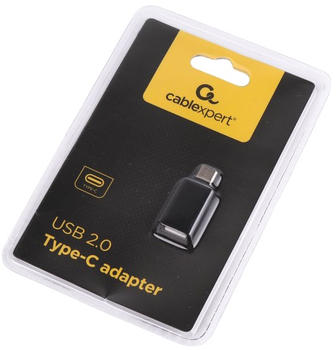 Przejściówka Cablexpert z USB Type-C (M) na USB-A (F) Czarny (CC-USB2-CMAF-A)