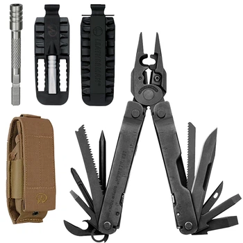 Набір Мультитул Leatherman Super Tool 300 EOD-BLACK 831368 + Подовжувач бітоутримувача 931009 + Комплект біт Bit Kit 2 половини