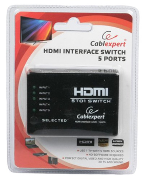 Przełącznik Cablexpert 5 portów HDMI DSW-HDMI-53