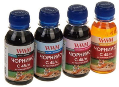 Набір чорнил WWM C45 для Canon 4x100 мл BP/C/M/Y (C45SET-4)