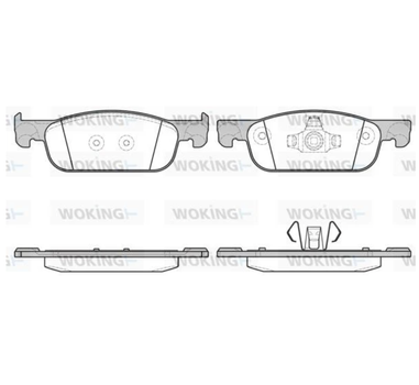 Гальмівні колодки пер. Clio/Symbol/Sandero/ Logan//Sandero 13- Woking (P1618300)