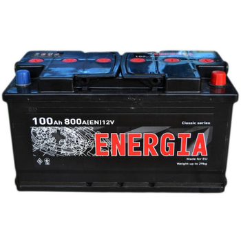 Акумулятор автомобільний ENERGIA 100Ah Єв (-/+) (800EN) (22392)