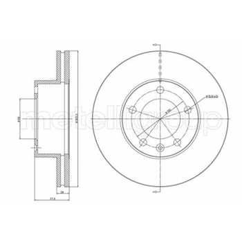 Тормозной диск METELLI 23-0532C