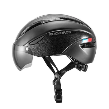 Вело шолом з магнітним візором ROCKBROS WT018S (57-62 см) In-Mold Чорний (RB-WT-018S-2785)