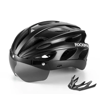 Вело шлем с магнитным визором ROCKBROS TT16 (57-62 см) In-Mold Черный (RB-TT-16-3890)