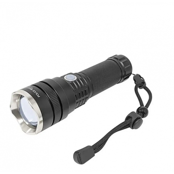 Світлодіодний ручний акумуляторний ліхтар Bailong BL-858-P50 переносний з USB заряджанням оптичним зумом і металевим корпусом + ремінець на руку (49265)