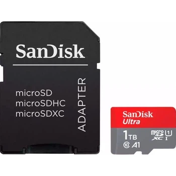 SanDisk Ultra microSDXC 1TB + SD Adapter 150MB/s A1 Class 10 UHS-I, EAN: 619659200589
