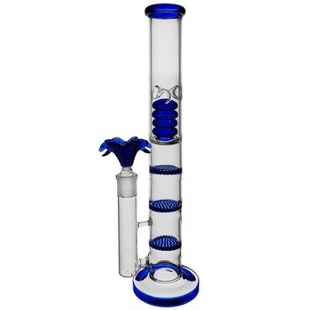 Бонг Боросиликатное Стекло С Перколятором “Honeycomb Cobra Blue”