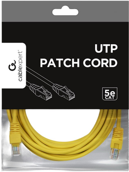 Patchcord Gembird UTP Cat 5e RJ-45 5 m Yellow (8716309038386)