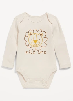 Боди детский со львом - бежевый Old Navy 74см 6-12 Месяцев (738360)