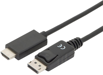 Kabel Digitus DisplayPort 1.2 – HDMI 4K 60Hz UHD 3 m Black (4016032438601)