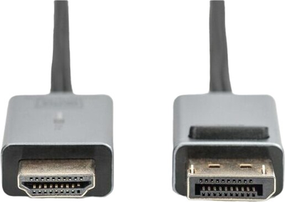 Kabel Digitus DisplayPort – HDMI 4K 30Hz 1 m Black (4016032481034)