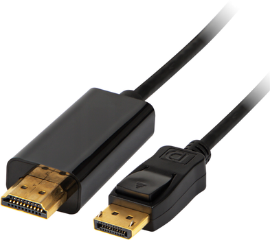 Kabel Delock HDMI – DisplayPort + USB Type-A 4K 2 m Black (4043619859641)