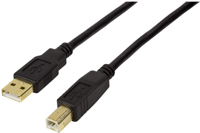 Kabel Logilink USB Type-A – USB Type-B 2.0 10 m Black (4052792039283)