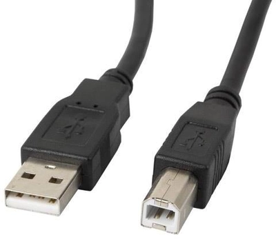 Кабель Lanberg USB-A – USB Type-B 2.0 1.8 м Ferryt Black (5901969413496)
