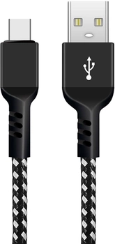 Kabel Maclean USB Type-A – USB Type-C 2.4A Fast Charge 2 m Black (5902211124498)
