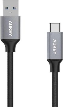 Кабель Aukey Quick Charge USB Type-A – USB Type-C 3.0 3A 2 м Black (5902666661234)
