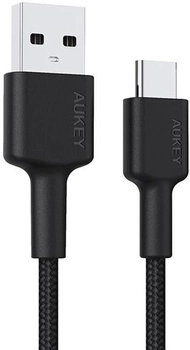 Kabel Aukey Quick Charge USB Type-C – USB Type-A 3A 2 m Black (5902666661753)