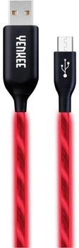 Kabel Yenkee YCU USB – micro-USB 2.0 LED 1 m Red (8590669273546)