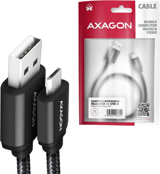 Кабель Axagon micro-USB – USB-A 2.0 1 м Black (8595247905888)