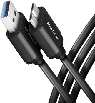 Kabel Axagon micro-USB-B – USB Type-A 3.2 Gen 1 1 m Black (8595247905925)