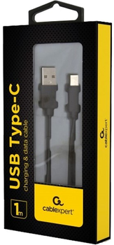 Кабель Gembird USB-A 2.0 – USB Type-C 1 м Black (8716309108706)