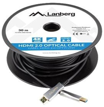 Кабель Lanberg HDMI – HDMI v2.0 30 м Black (5901969429824)