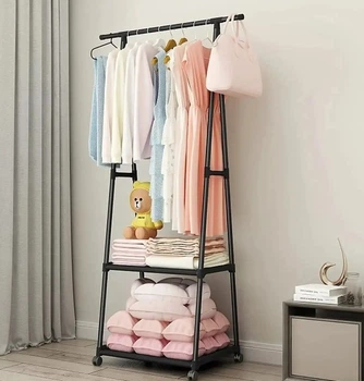 Універсальна міцна підлогова пересувна стійка вішалка для одягу Coat Rack