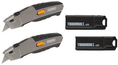 Рабочий нож выдвижной 2 шт + 50 лезвий Toughbuilt TB-H4S52-20