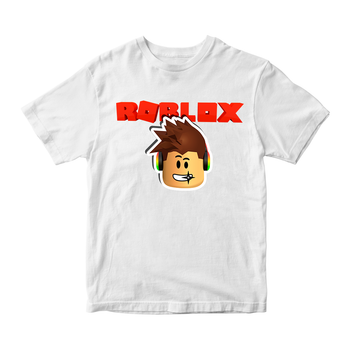 Футболка белая с принтом онлайн игры Roblox "Лицо персонажа Роблокса Roblox" Кавун 86 см ФП011985