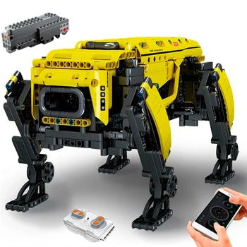 Радиоуправляемый робот Mould King Robot Dog + мобильное приложение Желтый