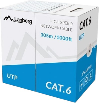 Кабель Lanberg LAN UTP 1Gb/s 305 м cca Grey (5901969406344)